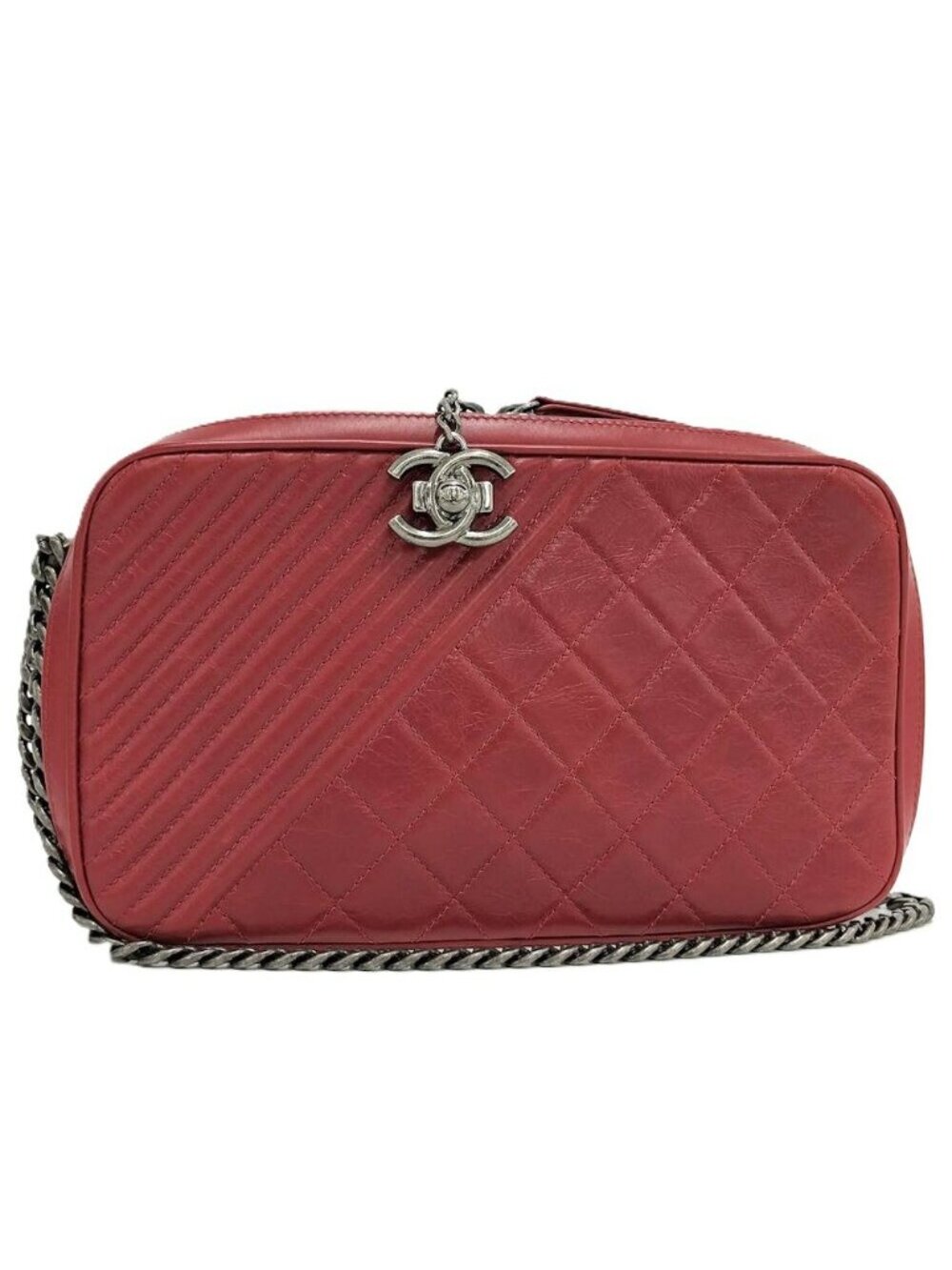Chanel Boy Chain Shoulder Bag Leather